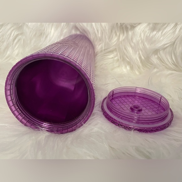 NEW NEVER USED Starbucks tumbler 24 oz venti cup iridescent purple bling jewel - Picture 8 of 15